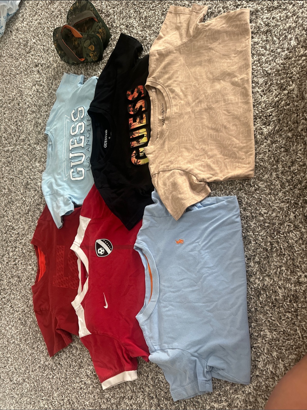 Nike Kids Red and Light Blue Short Sleeve Tees Pack